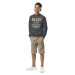 Never Stop Improving Yourself Youth crewneck sweatshirt - Image 13