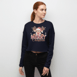 Women's Cropped Sweatshirt - Merry Christmas - Image 6