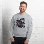 Men's Crew Neck Halloween Sweatshirt - Cute Spider - Image 2