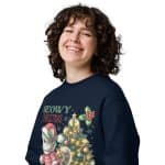 Women's eco sweatshirt - Meowy Christmas - Image 10