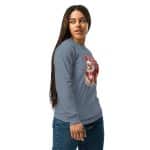 Women's Garment-dyed heavyweight Valentine's Day long-sleeve Shirt - Farm Chickens - Image 7
