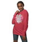 Women's Hooded Long Sleeve XOXO Valentine Day Heart Tee