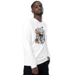 Men's organic raglan Halloween Sweatshirt - Boojee Retro Ghost - Image 28