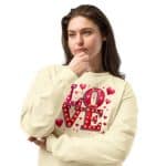 Women's Premium Heavyweight Long Sleeve Valentine's Day Love Shirt - Image 10