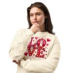Women's Premium Heavyweight Long Sleeve Valentine's Day Love Shirt - Image 12