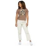 Women’s high-waisted t-shirt - Golden Glitter Fireworks 2025 - Image 4