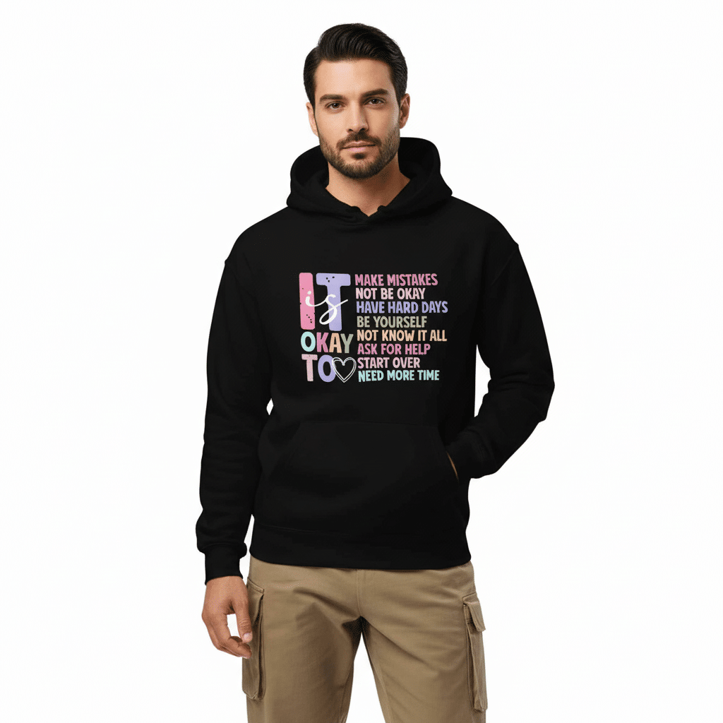 Unisex oversized hoodie - It Is Okay To Make Mistakes - Image 3