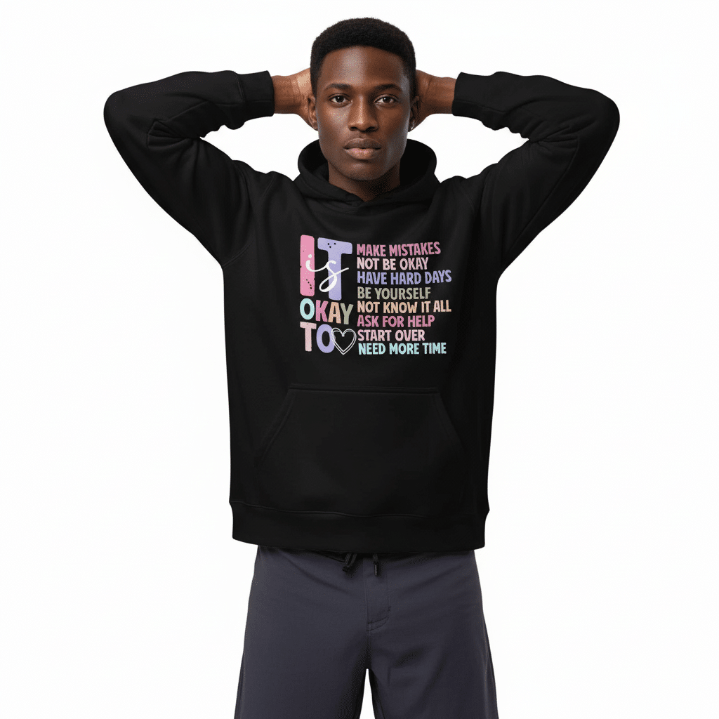 Unisex oversized hoodie - It Is Okay To Make Mistakes - Image 2