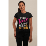 Women's Relaxed T-Shirt - This Girl Loves Her Bitcoin