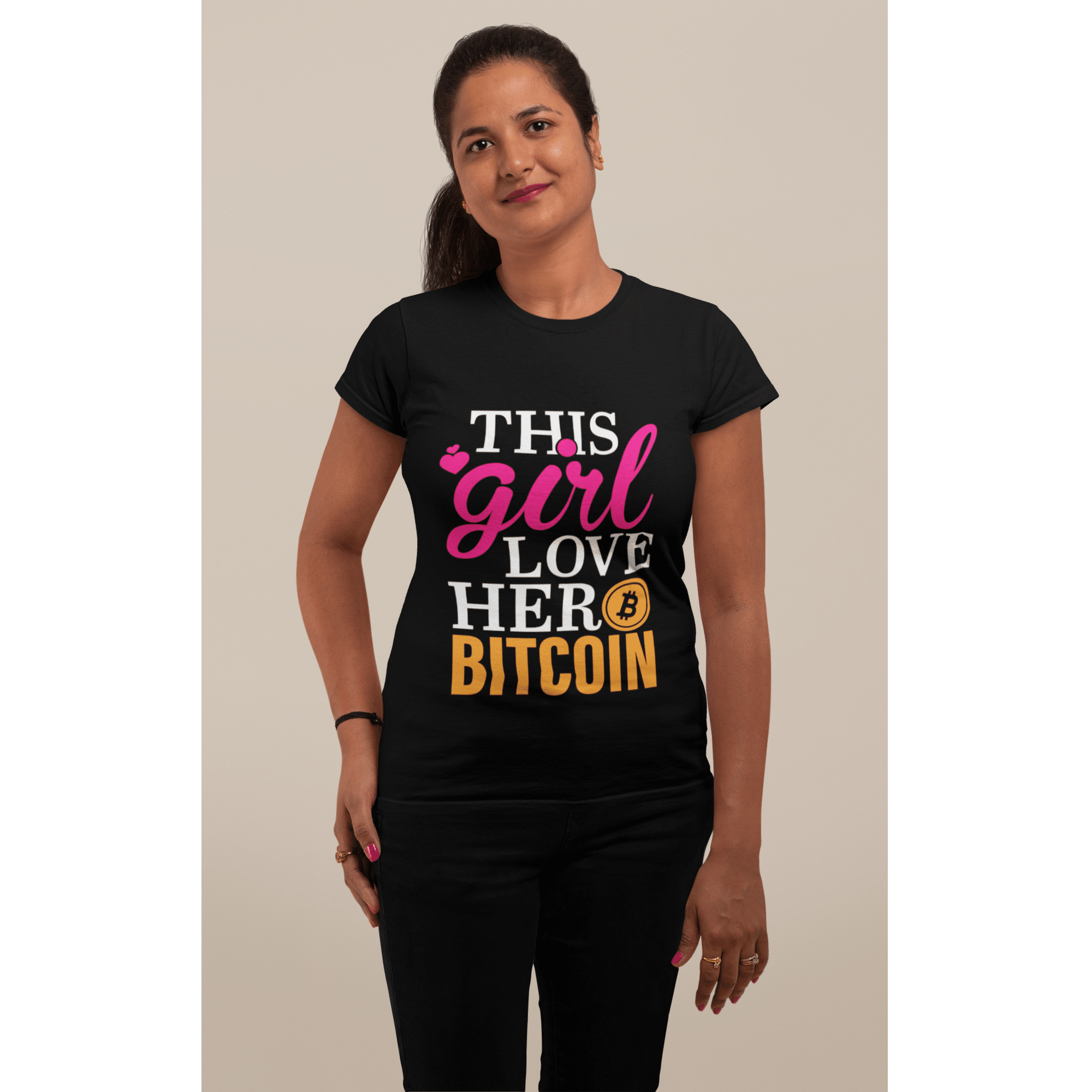 This Girl Love Her Bitcoin Women's Relaxed T-Shirt - This Girl Loves Her Bitcoin - Image 1