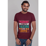 Unisex classic tee - Warning! May Start Talking About Crypto
