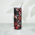 Stainless steel tumbler - Valentine's Day Wrap Hearts - Image 4
