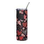Stainless steel tumbler - Valentine's Day Wrap Hearts - Image 10