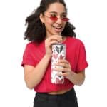 Stainless steel tumbler - Valentine's Day Wrap Hearts - Image 5