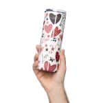 Stainless steel tumbler - Valentine's Day Wrap Hearts - Image 6
