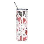 Stainless steel tumbler - Valentine's Day Wrap Hearts - Image 12