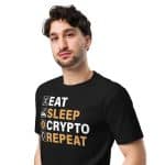 Unisex premium t-shirt - Eat Sleep Crypto Repeat - Image 2