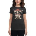Women's short sleeve t-shirt - Boho Retro Hippie Mushrooms - Image 3