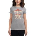 Women's short sleeve t-shirt - Boho Retro Hippie Mushrooms - Image 6