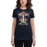 Women's short sleeve t-shirt - Boho Retro Hippie Mushrooms - Image 2