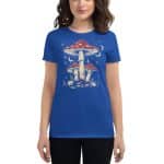 Women's short sleeve t-shirt - Boho Retro Hippie Mushrooms - Image 5