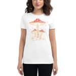 Women's short sleeve t-shirt - Boho Retro Hippie Mushrooms - Image 9