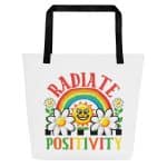 All-Over Print Large Tote Bag - Radiate Positivity