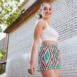 All-Over Print Unisex Athletic Shorts - Tribal Bead Pattern - Image 4