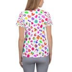 All-Over Print Women's Athletic T-shirt - Neon Love Seamless Pattern - Image 8