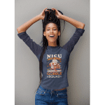 3/4 sleeve raglan shirt -  Nicu Nurse Gobble Squad