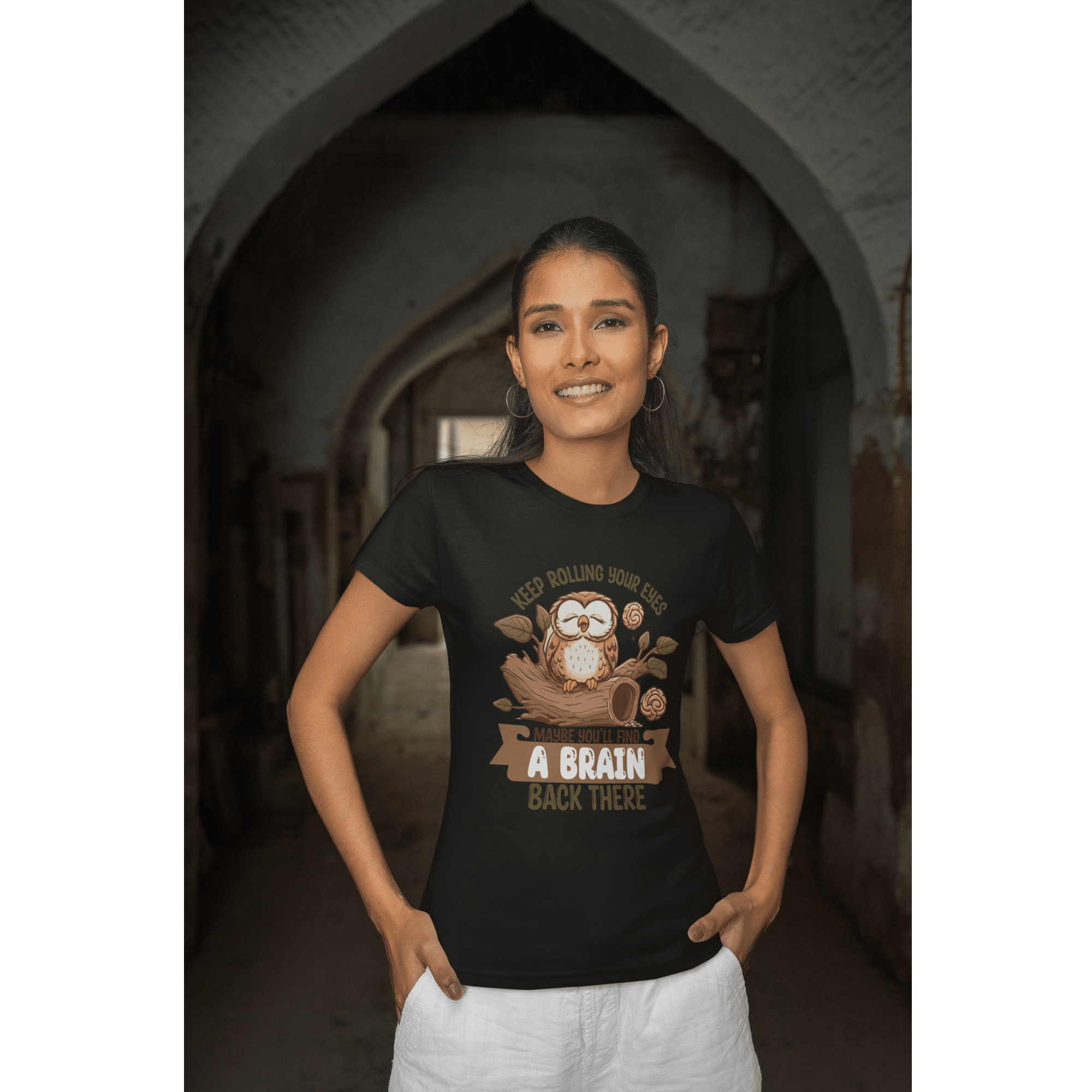 Keep Rolling Your Eyes DryBlend® T-shirt "Keep Rolling Your Eyes" with witty text, 50/50 cotton-polyester, moisture-wicking, modern classic fit, comfortable and durable.