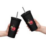 Insulated tumbler with a straw - Fresh Delicious Summer Fruit