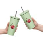 Insulated tumbler with a straw - Fresh Delicious Summer Fruit - Image 14