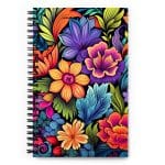 Spiral notebook -  Floral Pattern