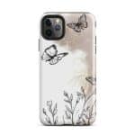 Tough Case for iPhone® - Boho Line Art Flowers - Image 5