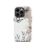 Tough Case for iPhone® - Boho Line Art Flowers - Image 19