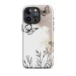 Tough Case for iPhone® - Boho Line Art Flowers - Image 37