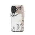 Tough Case for iPhone® - Boho Line Art Flowers - Image 39