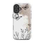 Tough Case for iPhone® - Boho Line Art Flowers - Image 41