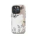 Tough Case for iPhone® - Boho Line Art Flowers - Image 43