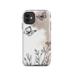 Tough Case for iPhone® - Boho Line Art Flowers - Image 2