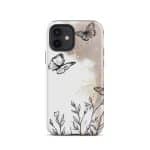 Tough Case for iPhone® - Boho Line Art Flowers - Image 10