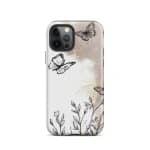 Tough Case for iPhone® - Boho Line Art Flowers - Image 12