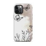 Tough Case for iPhone® - Boho Line Art Flowers - Image 14