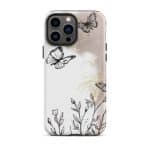 Tough Case for iPhone® - Boho Line Art Flowers - Image 22
