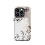 Tough Case for iPhone® - Boho Line Art Flowers - Image 28