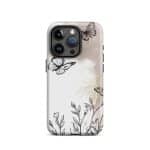 Tough Case for iPhone® - Boho Line Art Flowers - Image 36