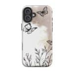 Tough Case for iPhone® - Boho Line Art Flowers - Image 42