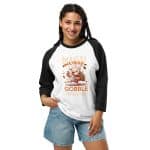 3/4 sleeve raglan shirt -  Nicu Nurse Gobble Squad - Image 9