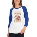 3/4 sleeve raglan shirt -  Nicu Nurse Gobble Squad - Image 12